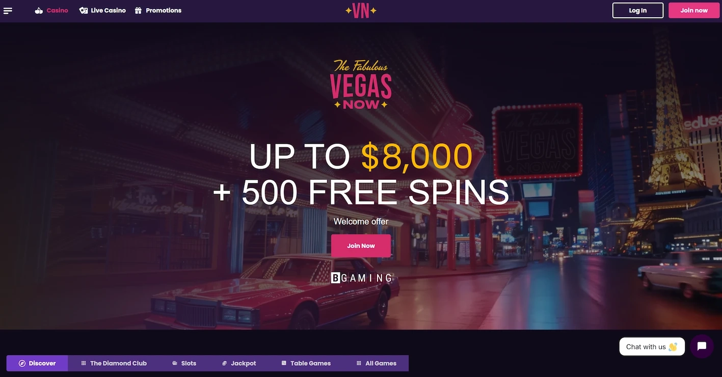 VegasNow – Authentic Vegas Experience With Instant Withdrawal Options